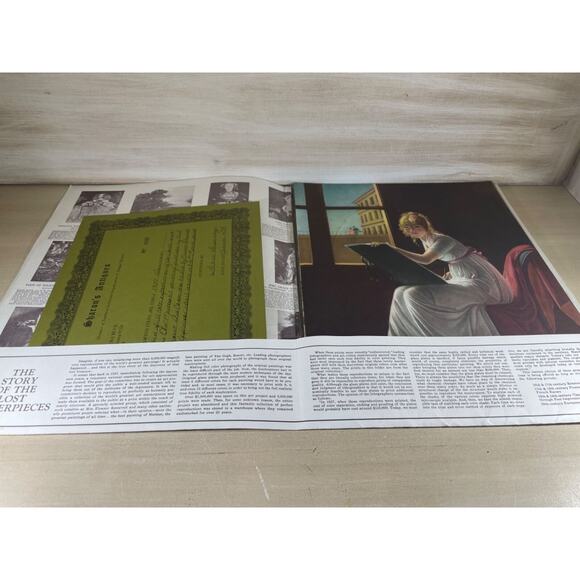 1937 Treasures of Art National Worlds Greatest Paintings w/COA 1974 Appraisal - Picture 3 of 16